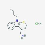 (9-butyl-3,4-dihydro-2h-thiopyrano[2,3-b]indol-4-yl)methanamine;hydrochloride