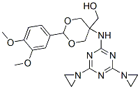 5-[[4,6-Di(1-aziridinyl)-1,3,5-triazin-2-yl]amino]-2-(3,4-dimethoxyphenyl)-1,3-dioxane-5-methanol