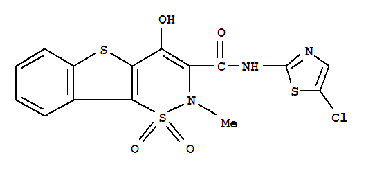 (3Z)-3-{[(5-chloro-1,3-thiazol-2-yl)amino](hydroxy)methylidene}-2-methyl-2,3-dihydro-4H-[1]benzothieno[2,3-e][1,2]thiazin-4-one 1,1-dioxide