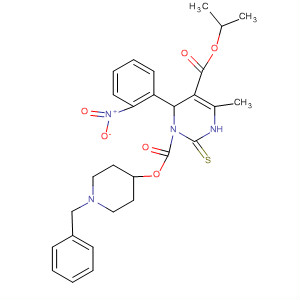 1,5(2H)-Pyrimidinedicarboxylic acid,3,6-dihydro-4-methyl-6-(2-nitrophenyl)-2-thioxo-, 5-(1-methylethyl)1-[1-(phenylmethyl)-4-piperidinyl] ester