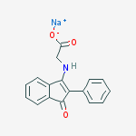 Sodium;2-[(3-oxo-2-phenylinden-1-yl)amino]acetate