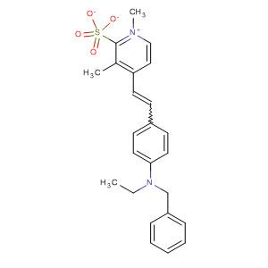 Pyridinium, 4-[2-[4-[ethyl(phenylmethyl)amino]phenyl]ethenyl]-1-methyl-,methyl sulfate