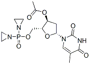 5-O-[Bis(1-aziridinyl)phosphinyl]-3-O-acetylthymidine