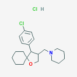 PIPERIDINE,1-((4-(4-CHLOROPHENYL)-1-OXASPIRO(4.5)DEC-3-YL)METHYL)- HCL