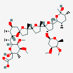 [(2R,3S,4S,5R,6S)-6-{(1R)-1-[(2S,5R,7S,8R,9S)-2-{(2S,2'R,3'S,5R,5'R)-3'-{[(2R,4S,5S,6S)-4,5-dimethoxy-6-methyltetrahydro-2H-pyran-2-yl]oxy}-5'-[(2S,3S,5R,6S)-6-hydroxy-3,5,6-trimethyltetrahydro-2H-pyran-2-yl]-2-methyloctahydro-2,2'-bifuran-5-yl}-9-hydroxy