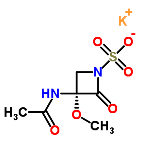 1-azetidinesulfonic acid, 3-(acetylamino)-3-methoxy-2-oxo-, potassium salt, (3R)- (1:1)