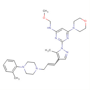 4-Pyrimidinamine,N-(methoxymethyl)-2-[5-methyl-4-[3-[4-(2-methylphenyl)-1-piperazinyl]-1-propenyl]-1H-pyrazol-1-yl]-6-(4-morpholinyl)-
