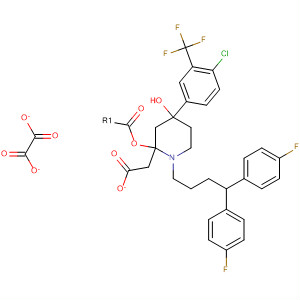 4-Piperidinol,1-[4,4-bis(4-fluorophenyl)butyl]-4-[4-chloro-3-(trifluoromethyl)phenyl]-,acetate (ester), ethanedioate (1:1)