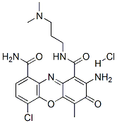 3H-Phenoxazine-1,9-dicarboxamide, 2-amino-6-chloro-N1-(3-(dimethylamin o)propyl)-4-methyl-3-oxo-, monohydrochloride