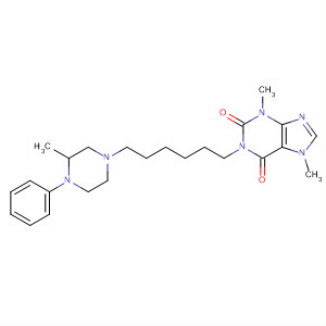 1H-Purine-2,6-dione,3,7-dihydro-3,7-dimethyl-1-[6-(3-methyl-4-phenyl-1-piperazinyl)hexyl]-