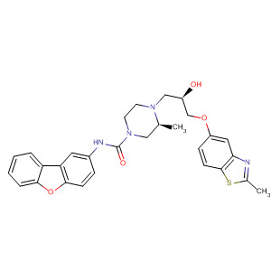 1-Piperazinecarboxamide,N-2-dibenzofuranyl-4-[(2R)-2-hydroxy-3-[(2-methyl-5-benzothiazolyl)oxy]propyl]-3-methyl-, (3S)-