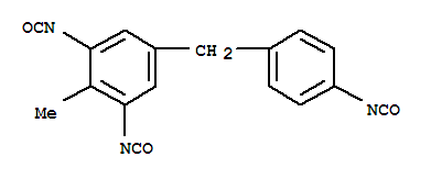 5-(p-isocyanatobenzyl)-2-methyl-m-phenylene diisocyanate