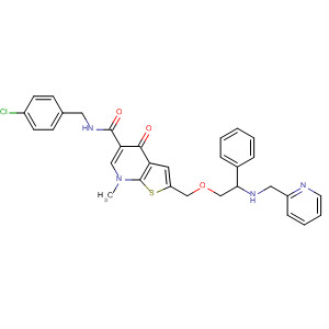 Thieno[2,3-b]pyridine-5-carboxamide,N-[(4-chlorophenyl)methyl]-4,7-dihydro-7-methyl-4-oxo-2-[[2-phenyl-2-[(2-pyridinylmethyl)amino]ethoxy]methyl]-