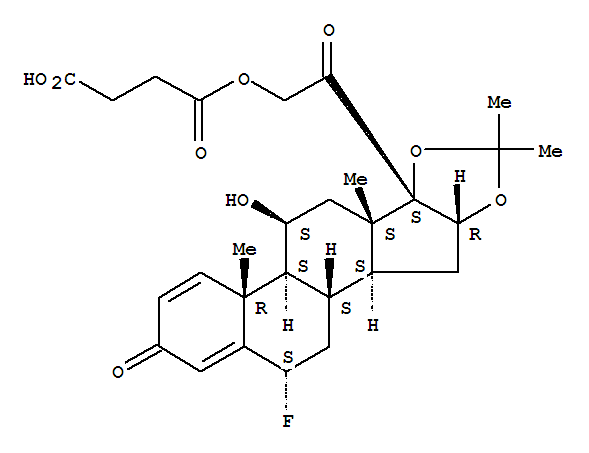 4-{2-[(4aR,4bS,5S,6aS,6bS,9aS,10aS,10bS,12S)-12-fluoro-5-hydroxy-4a,6a,8,8-tetramethyl-2-oxo-2,4a,4b,5,6,6a,9a,10,10a,10b,11,12-dodecahydro-6bH-naphtho[2',1':4,5]indeno[1,2-d][1,3]dioxol-6b-yl]-2-oxoethoxy}-4-oxobutanoic acid
