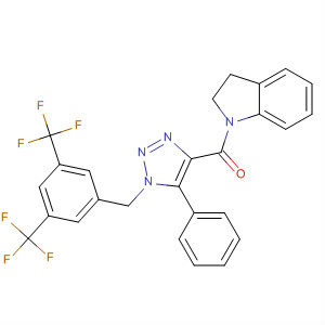 1H-Indole,1-[[1-[[3,5-bis(trifluoromethyl)phenyl]methyl]-5-phenyl-1H-1,2,3-triazol-4-yl]carbonyl]-2,3-dihydro-