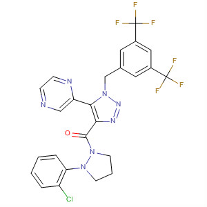 Pyrazolidine,1-[[1-[[3,5-bis(trifluoromethyl)phenyl]methyl]-5-pyrazinyl-1H-1,2,3-triazol-4-yl]carbonyl]-2-(2-chlorophenyl)-