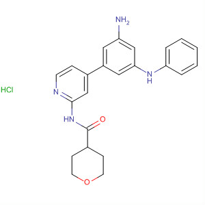 2H-Pyran-4-carboxamide,N-[4-[3-amino-5-(phenylamino)phenyl]-2-pyridinyl]tetrahydro-,monohydrochloride