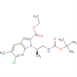1H-Pyrrolo[2,3-b]pyridine-2-carboxylic acid,6-chloro-1-[(1R)-2-[[(1,1-dimethylethoxy)carbonyl]amino]-1-methylethyl]-5-methyl-, ethyl ester