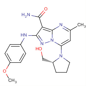 Pyrazolo[1,5-a]pyrimidine-3-carboxamide,7-[(2R)-2-(hydroxymethyl)-1-pyrrolidinyl]-2-[(4-methoxyphenyl)amino]-5-methyl-