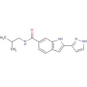 1H-Indole-6-carboxamide, N-(2-methylpropyl)-2-(1H-pyrazol-3-yl)-