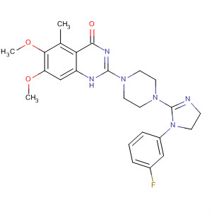 4(1H)-Quinazolinone,2-[4-[1-(3-fluorophenyl)-4,5-dihydro-1H-imidazol-2-yl]-1-piperazinyl]-6,7-dimethoxy-5-methyl-