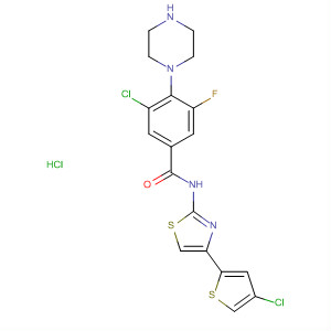 Benzamide,3-chloro-N-[4-(4-chloro-2-thienyl)-2-thiazolyl]-5-fluoro-4-(1-piperazinyl)-,monohydrochloride