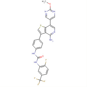 Urea,N-[4-[4-amino-7-(2-methoxy-5-pyrimidinyl)thieno[3,2-c]pyridin-3-yl]phenyl]-N'-[2-fluoro-5-(trifluoromethyl)phenyl]-
