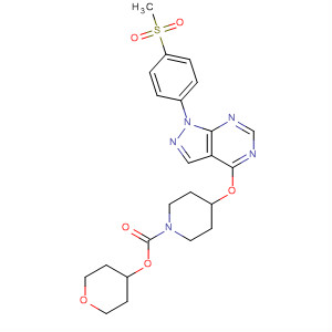 1-Piperidinecarboxylic acid,4-[[1-[4-(methylsulfonyl)phenyl]-1H-pyrazolo[3,4-d]pyrimidin-4-yl]oxy]-,tetrahydro-2H-pyran-4-yl ester