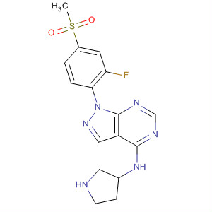 1H-Pyrazolo[3,4-d]pyrimidin-4-amine,1-[2-fluoro-4-(methylsulfonyl)phenyl]-N-3-pyrrolidinyl-