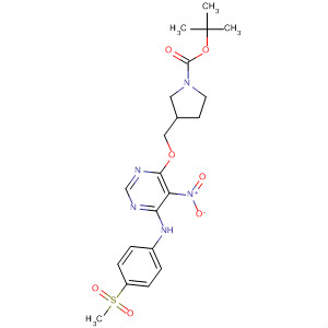 1-Pyrrolidinecarboxylic acid,3-[[[6-[[4-(methylsulfonyl)phenyl]amino]-5-nitro-4-pyrimidinyl]oxy]methyl]-,1,1-dimethylethyl ester, (3S)-