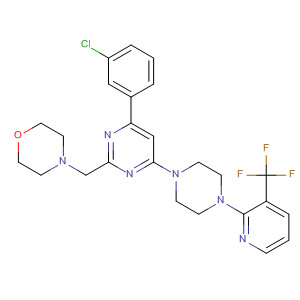 Morpholine,4-[[4-(3-chlorophenyl)-6-[4-[3-(trifluoromethyl)-2-pyridinyl]-1-piperazinyl]-2-pyrimidinyl]methyl]-