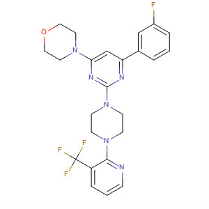 Morpholine,4-[6-(3-fluorophenyl)-2-[4-[3-(trifluoromethyl)-2-pyridinyl]-1-piperazinyl]-4-pyrimidinyl]-