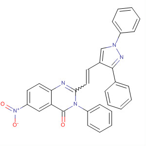 4(3H)-Quinazolinone,2-[2-(1,3-diphenyl-1H-pyrazol-4-yl)ethenyl]-6-nitro-3-phenyl-