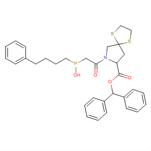 1,4-Dithia-7-azaspiro[4.4]nonane-8-carboxylic acid,7-[[hydroxy(4-phenylbutyl)phosphinyl]acetyl]-, diphenylmethyl ester, (S)-