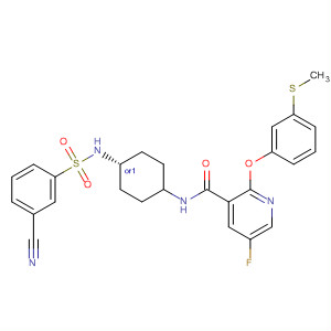 3-Pyridinecarboxamide,N-[cis-4-[[(3-cyanophenyl)sulfonyl]amino]cyclohexyl]-5-fluoro-2-[3-(methylthio)phenoxy]-