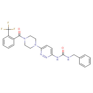 Piperazine,1-[6-[[[(phenylmethyl)amino]carbonyl]amino]-3-pyridazinyl]-4-[2-(trifluoromethyl)benzoyl]-