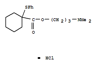 Cyclohexanecarboxylic acid, 1-(phenylthio)-, 3-(dimethylamino)propyl e ster, hydrochloride