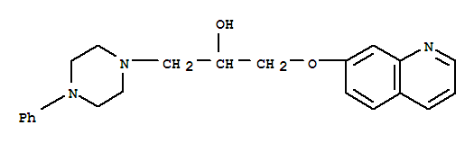 1-Piperazineethanol, 4-phenyl-alpha-((7-quinolinyloxy)methyl)-