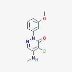 3(2H)-Pyridazinone, 4-chloro-2-(3-methoxyphenyl)-5-(methylamino)-