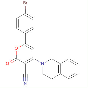 2H-Pyran-3-carbonitrile,6-(4-bromophenyl)-4-(3,4-dihydro-2(1H)-isoquinolinyl)-2-oxo-
