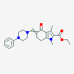 ethyl 1,3-dimethyl-4-oxo-5-[(4-phenylpiperazin-1-yl)methylidene]-4,5,6,7-tetrahydro-1H-indole-2-carboxylate
