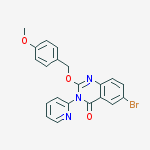 6-bromo-2-[(4-methoxyphenyl)methoxy]-3-pyridin-2-ylquinazolin-4-one