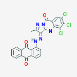 1-[(5,6,7-trichloro-1,9-dihydro-2-methyl-9-oxopyrazolo[5,1-b]quinazolin-3-yl)azo]anthraquinone