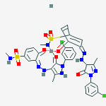 hydrogen bis[3-[[1-(3-chlorophenyl)-4,5-dihydro-3-methyl-5-oxo-1H-pyrazol-4-yl]azo]-4-hydroxy-N-methylbenzenesulphonamidato(2-)]cobaltate(1-)