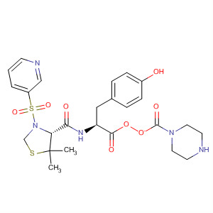 L-Tyrosine,N-[[(4R)-5,5-dimethyl-3-(3-pyridinylsulfonyl)-4-thiazolidinyl]carbonyl]-,1-piperazinecarboxylate (ester)