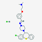 1-Piperazinamine, 4-(8-chloro-10,11-dihydrodibenzo(b,f)thiepin-10-yl)- N-((3-(2-(dimethylamino)ethoxy)phenyl)methylene)-, hydrochloride, hydr ate (1:1:1)