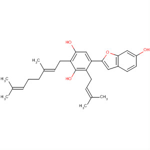 1,3-Benzenediol,2-[(2E)-3,7-dimethyl-2,6-octadienyl]-5-(6-hydroxy-2-benzofuranyl)-4-(3-methyl-2-butenyl)-