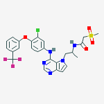 Acetamide, N-[2-[4-[[3-chloro-4-[3-(trifluoromethyl)phenoxy]phenyl]amino]-5H-pyrrol o[3,2-d]pyrimidin-5-yl]-1-methylethyl]-2-(methylsulfonyl)-