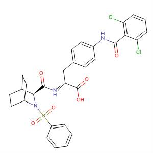 D-Phenylalanine,4-[(2,6-dichlorobenzoyl)amino]-N-[[(3S)-2-(phenylsulfonyl)-2-azabicyclo[2.2.2]oct-3-yl]carbonyl]-