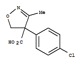 4-Isoxazolecarboxylic  acid,  4-(4-chlorophenyl)-4,5-dihydro-3-methyl-,  (+)-
